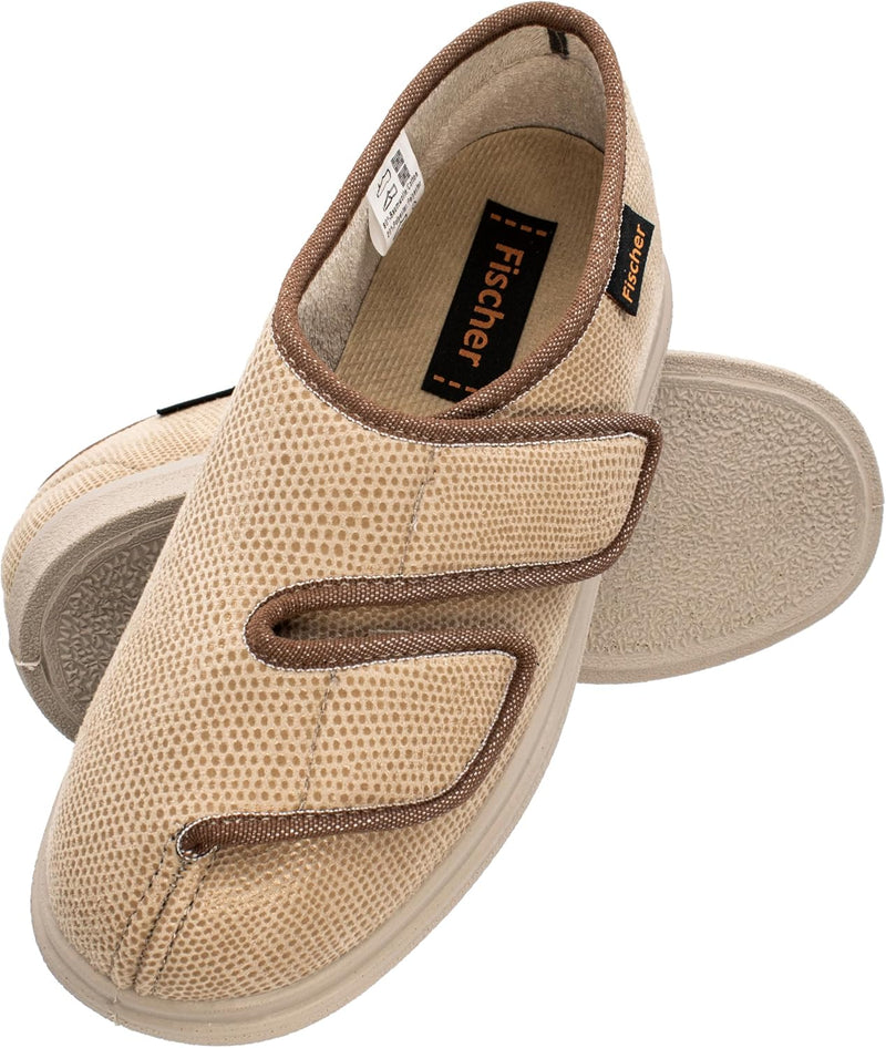 Fischer Damen Ortho Flache Hausschuhe 37 EU Beige Sand 806, 37 EU Beige Sand 806