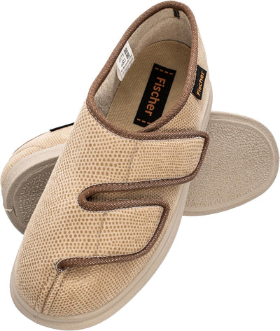 Fischer Damen Ortho Flache Hausschuhe 48 EU Beige Sand 806, 48 EU Beige Sand 806