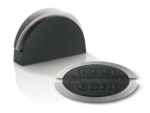 Teepress - Metall, Schwarz, Silber - Zylinder - Teebeutelpresse