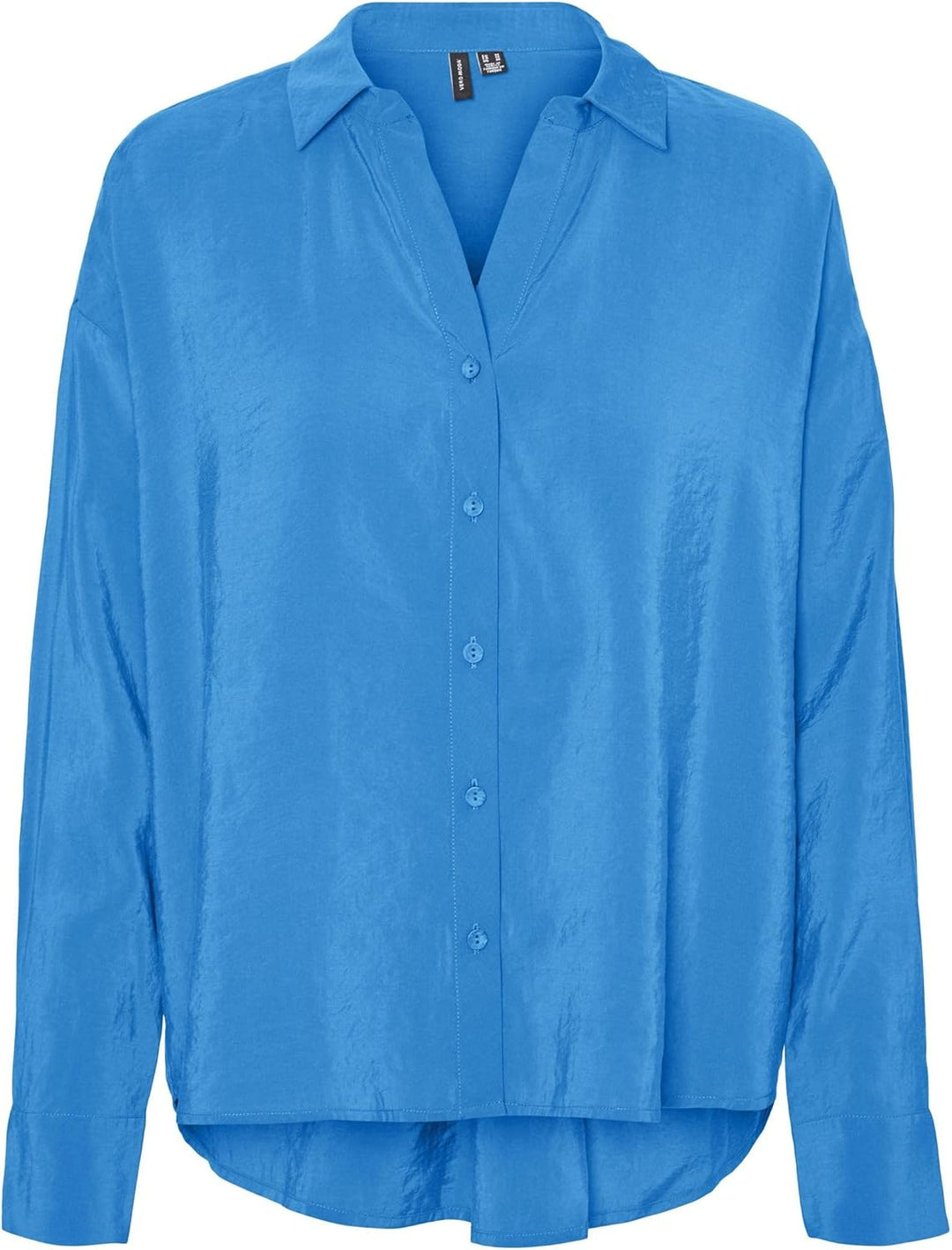 VERO MODA Damen Vmqueeny Ls Oversize Shirt WVN Ga Noos Langarmshirt XS Bright Green, XS Bright Green