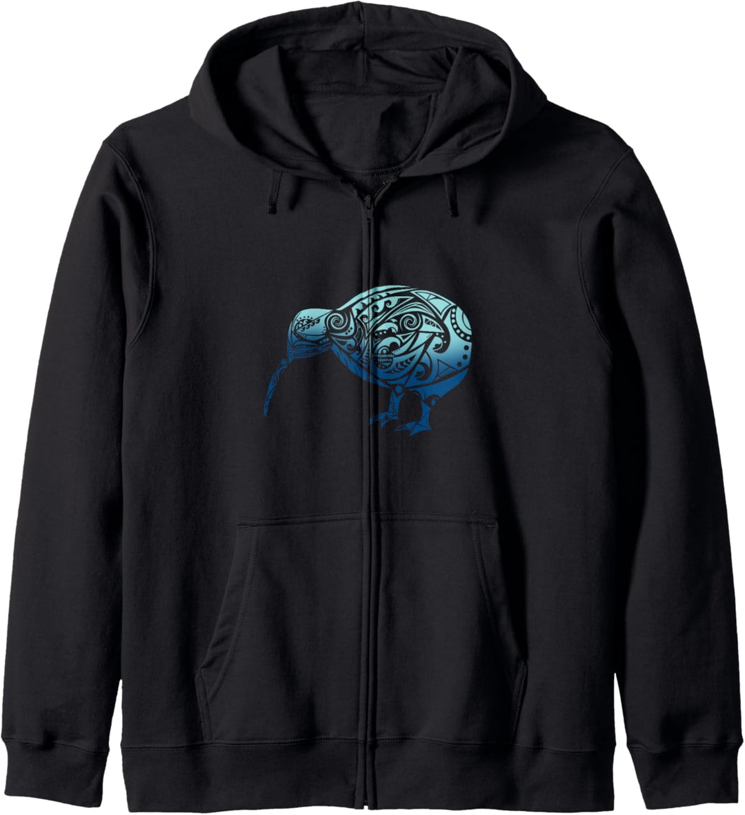 Polynesien Maori Kiwi Vogel Ozean Blau Neuseeland Geschenk Kapuzenjacke