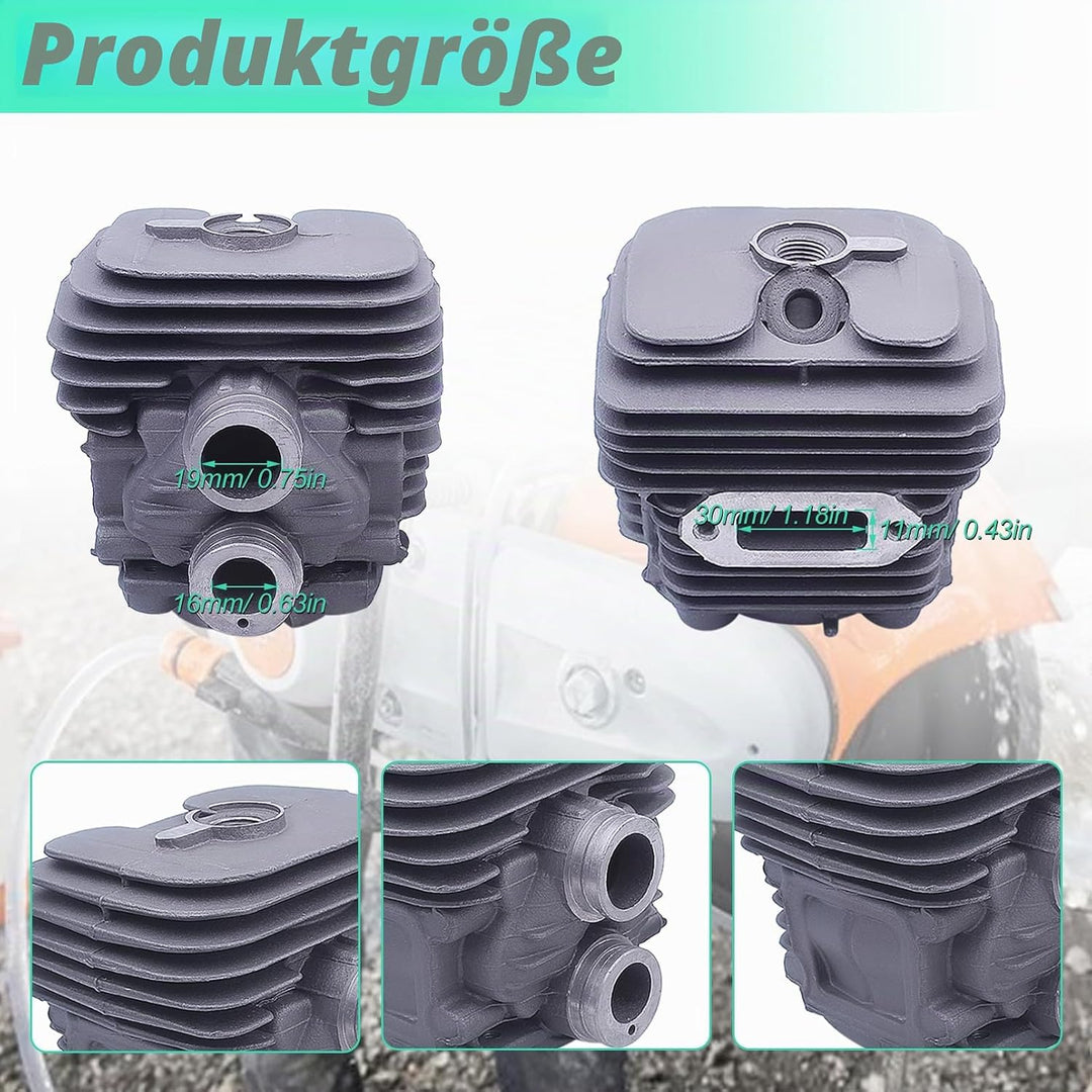 Adefol Zylinder und Kolben Kit für STIHL TS410 TS420 Trennsäge, 50mm Cylinder Piston Baugruppe + Zün