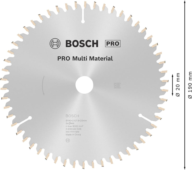 Bosch Accessories Bosch Professional 1x Kreissägeblatt Multi Material (für Multimaterial, Sägeblatt