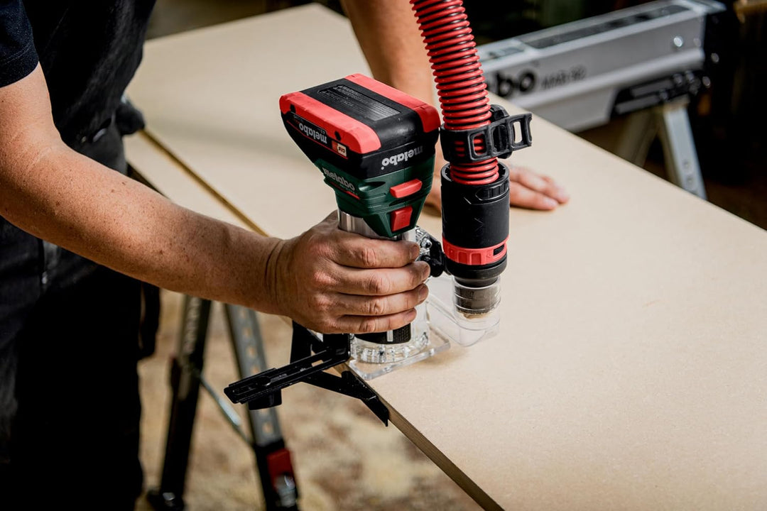 metabo Akku-Kantenfräse FMV 18 LTX BL 8-18V, Brushless-Motor, 4800-29000 U/min, 6/8 mm Spannzange, p
