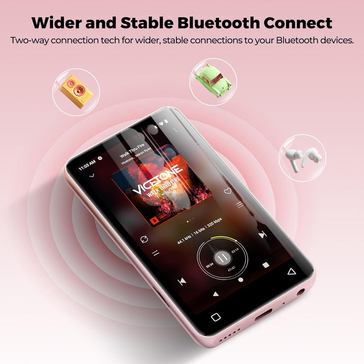 160G Spotify MP3-Player mit Bluetooth, Innioasis Mp4-Player mit Audible, Deezer, Hi-Fi 4 Zoll Touchs