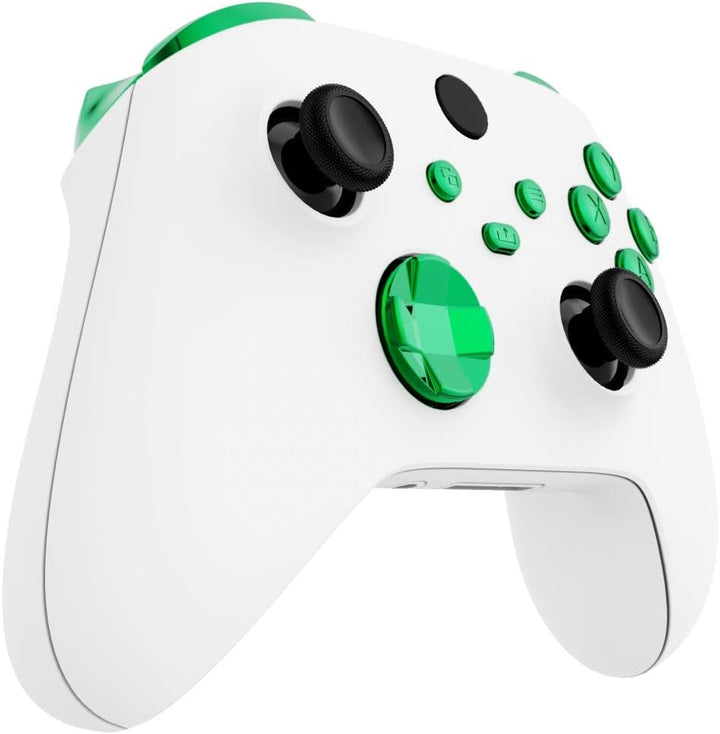 eXtremeRate Tasten Set für Xbox Series X&S Controller, Glänzende DIY-Ersatz D-Pad/ABXY/View/Share/Me