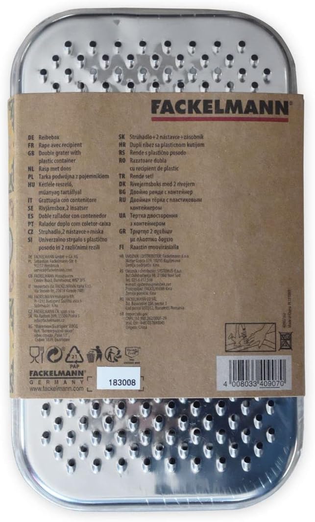Fackelmann Doppel-Käsereibe mit Behälter