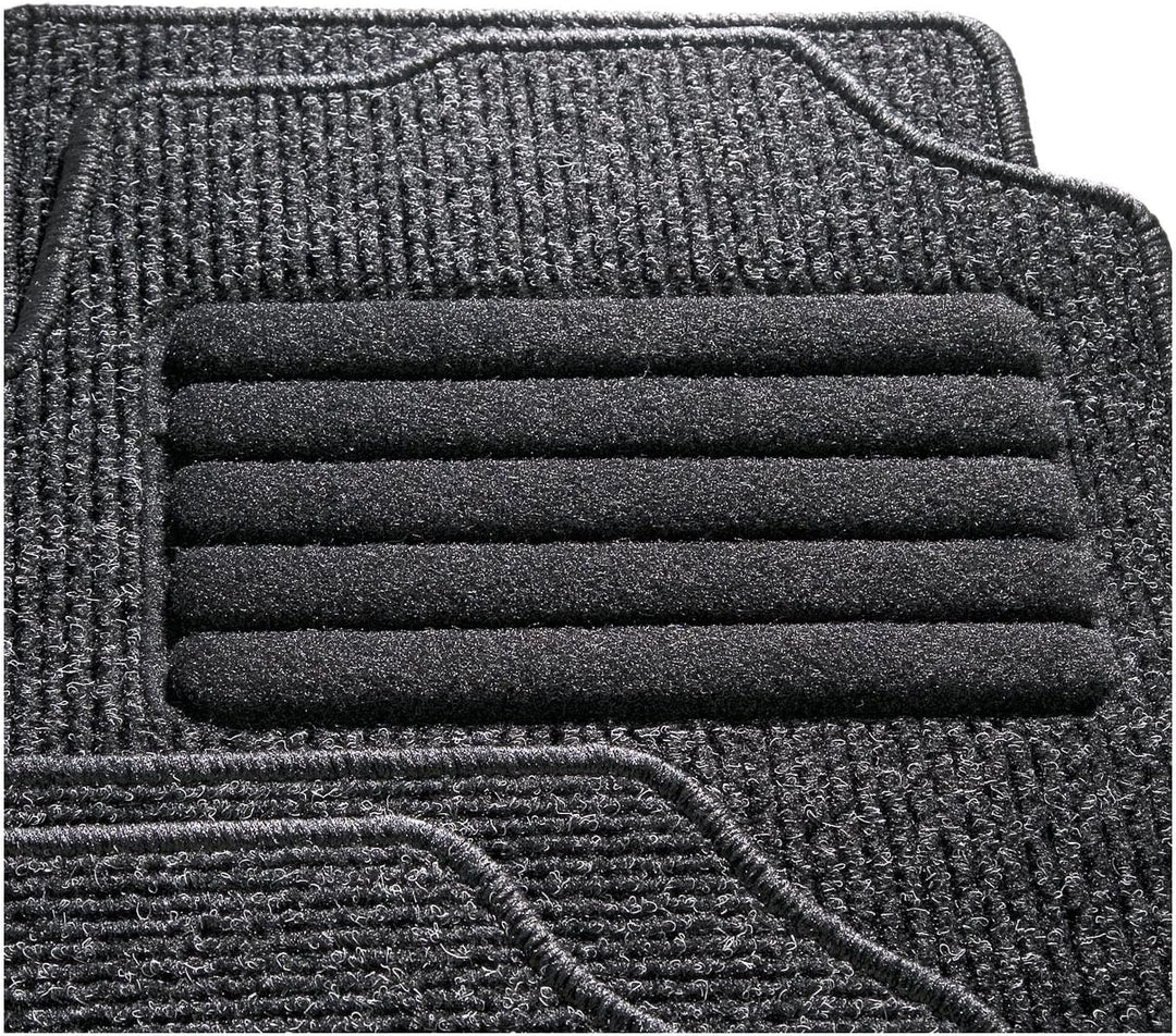 CarFashion BasicRips DL4 | Auto Fussmatte in schwarz meliert | Automatte | schwarzer Trittschutz | S