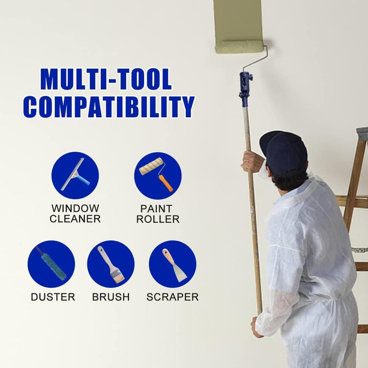 39 Zoll/1M lange Teleskopstange Bürstenhalter + Teleskopstab 100cm, Bürstenhalter und Verlängerungs-