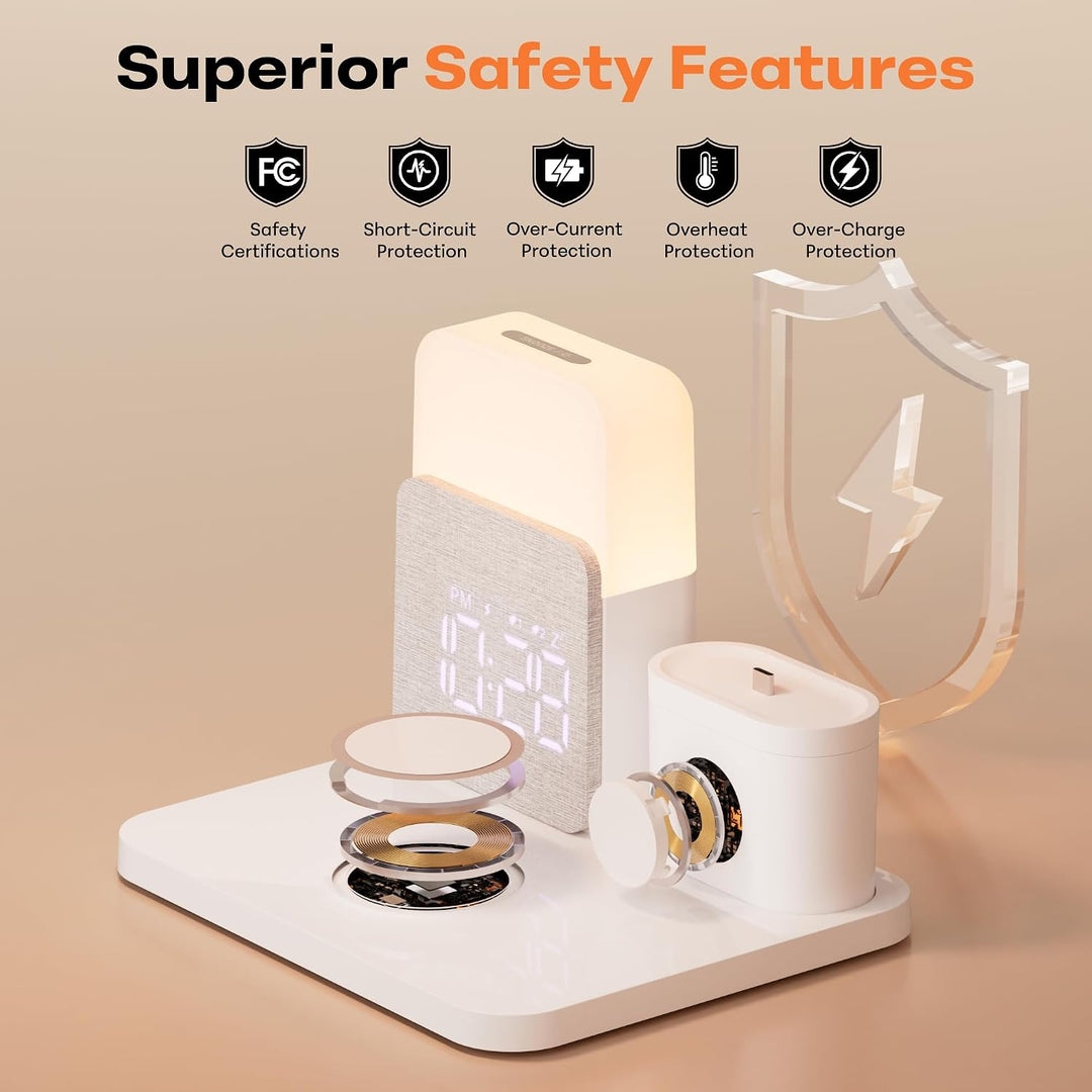 5 in 1 Induktive Ladestation für A-pple Watch und Phone 17-11 und air-pods | 15W Wireless Charger We