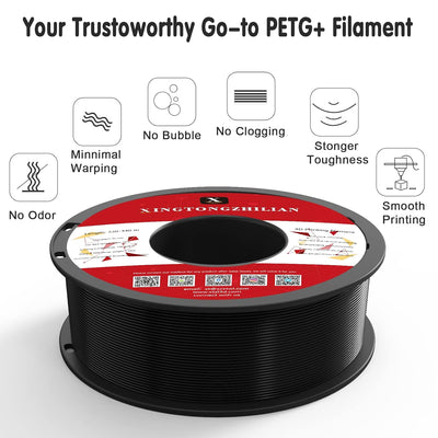 PETG+ Filament 1.75mm, PETG+ 3D Drucker Filament, Massgenauigkeit +/- 0.02mm,3D Druck Filament Mater