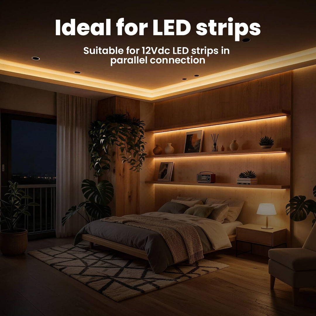illuburg LED Treiber 12V 40W DALI Push Taster 0-10V Dimmbar Flackerfrei für LED Streifen Trafo Trans