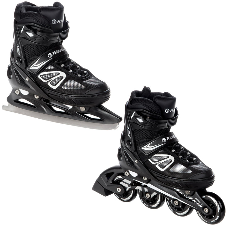 RAVEN Advance 2in1 Ice Skates Schlitt- und Inlineskates Inliner für Kinder und Erwachsene verstellba
