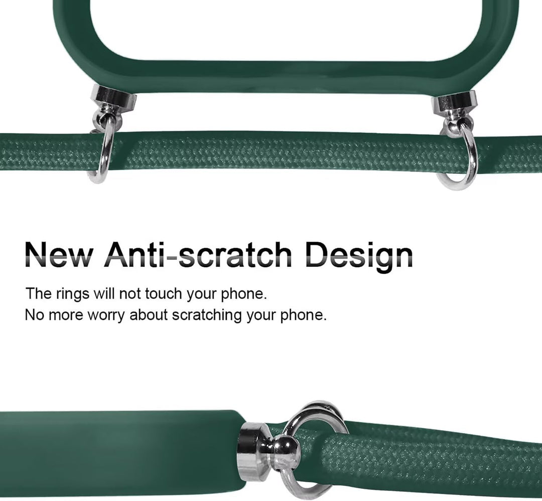 FERLAN Handykette für iPhone 17 Hülle mit Band,Transparent 360 Grad Rundumschutz Schutzhülle mit Int