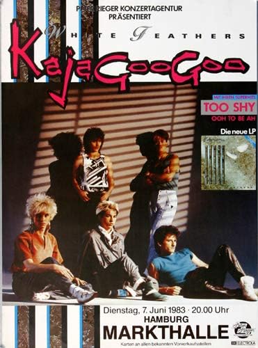 KajaGooGoo - White Feather, Hamburg 1983 » Konzertplakat/Premium Poster | Live Konzert Veranstaltung