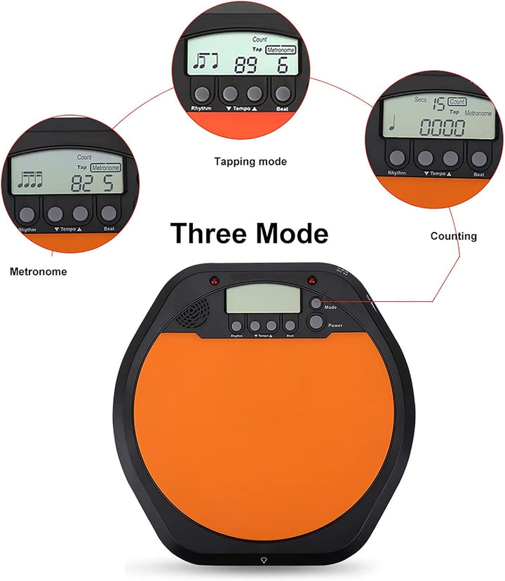 Digital Electronic Drummer Training Übungs-Drum-Pad-Metronom mit Kopfhörer-Musikinstrumentenzubehör
