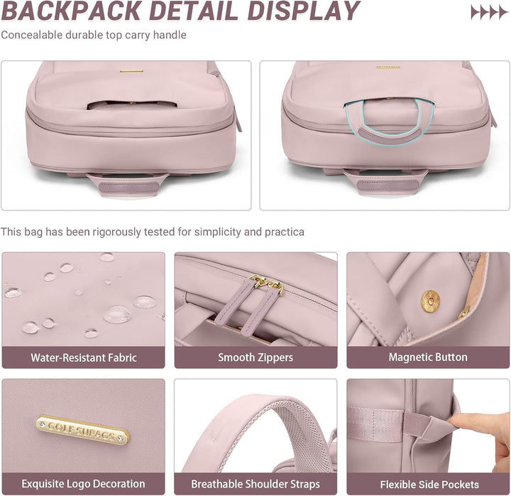 GOLF SUPAGS Laptop Rucksack für Damen Casual Daypack für Reise Arbeit Schulrucksack Teenager passend