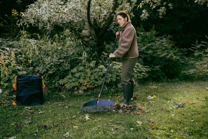 Fiskars OneClick Broom + Leaf Rake Set