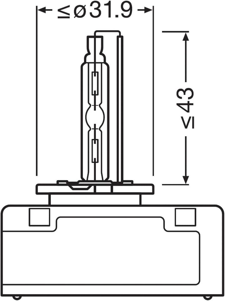 OSRAM XENARC ORIGINAL D5S, Xenon Scheinwerferlampe, 66540, Faltschachtel (1 Lampe), Silber Faltschac