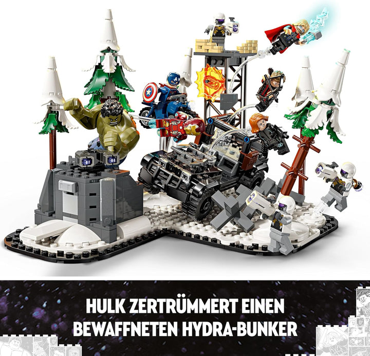 LEGO Marvel Avengers Assemble: Age of Ultron, BAU- und Spielset mit 8 Superhelden-Minifiguren wie Th