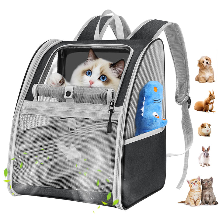 Pawaboo katzenrucksack, hunderucksack für Katzen Hunde Welpen mit Fenster, Haustier Rucksack cat Bac