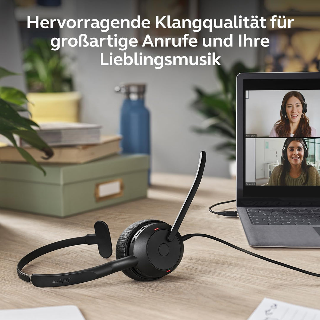 Jabra Evolve2 50 - USB-A/USB-C - schnurgebundenes Mono Headset Zertifiziert für Microsoft Teams Mono