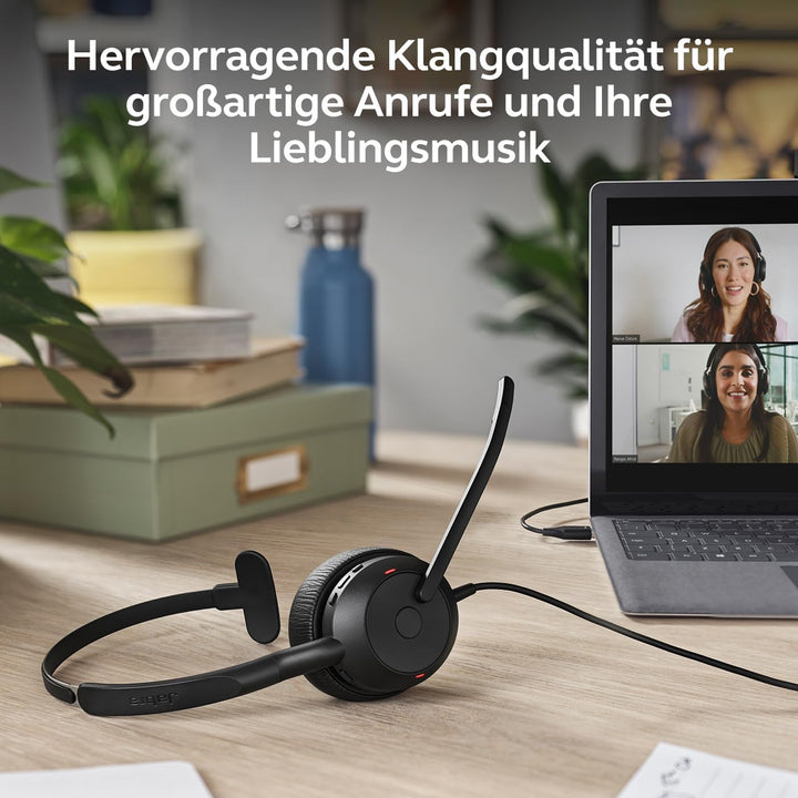Jabra Evolve2 50 - USB-A/USB-C - schnurgebundenes Mono Headset Zertifiziert für Microsoft Teams Mono