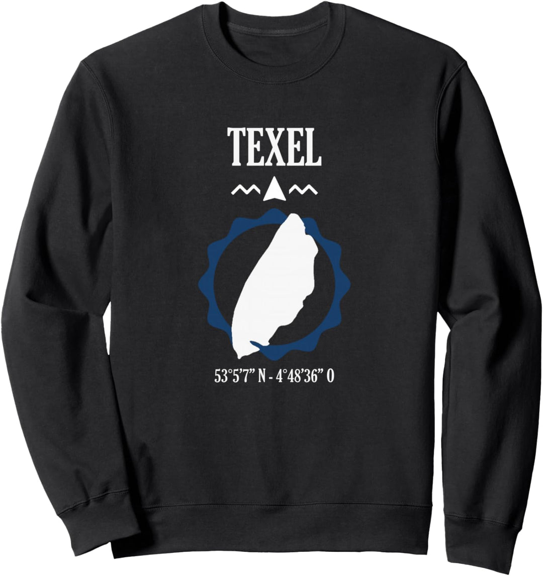 Texel Koordinaten Holland Niederlande Sweatshirt