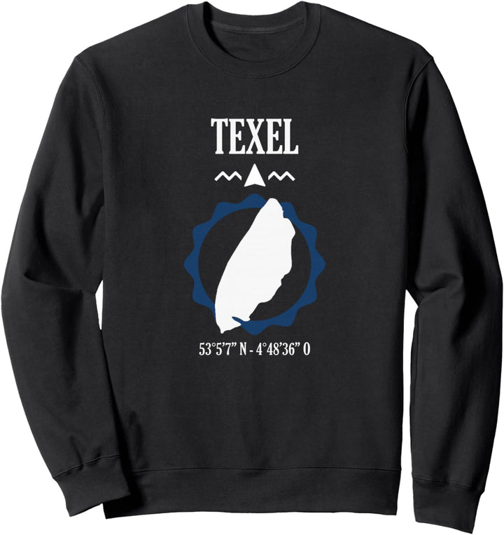 Texel Koordinaten Holland Niederlande Sweatshirt