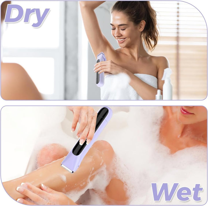 Damen Epilierer für Gesicht, Bikinizone und Achseln – Haarentferner mit Intimrasierer, Trimmer, Aufs