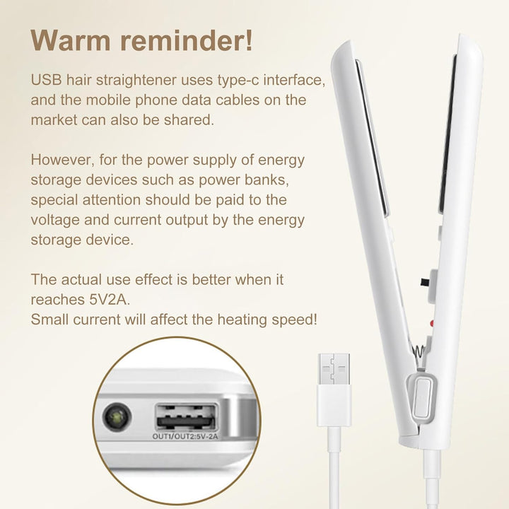 Mini Lockenstab USB Glätteisen Kabellos Dual Purpose Curling Eisen Tragbarer Reise Lockenstab Haargl