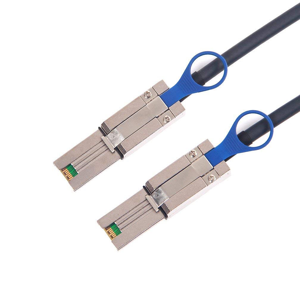 10Gtek 6G External Mini SAS Kabel SFF-8088 zu SFF-8088, 100-Ohm, 0.5-Meter(1.65-ft) SFF-8088 to SFF-