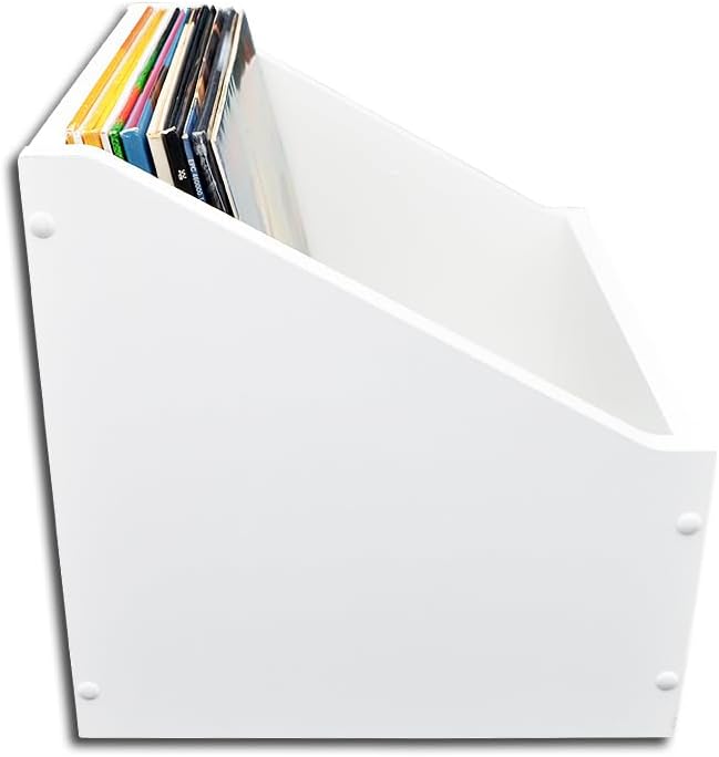 Protected LP Schallplatten Holz Box weiss 2. Wahl