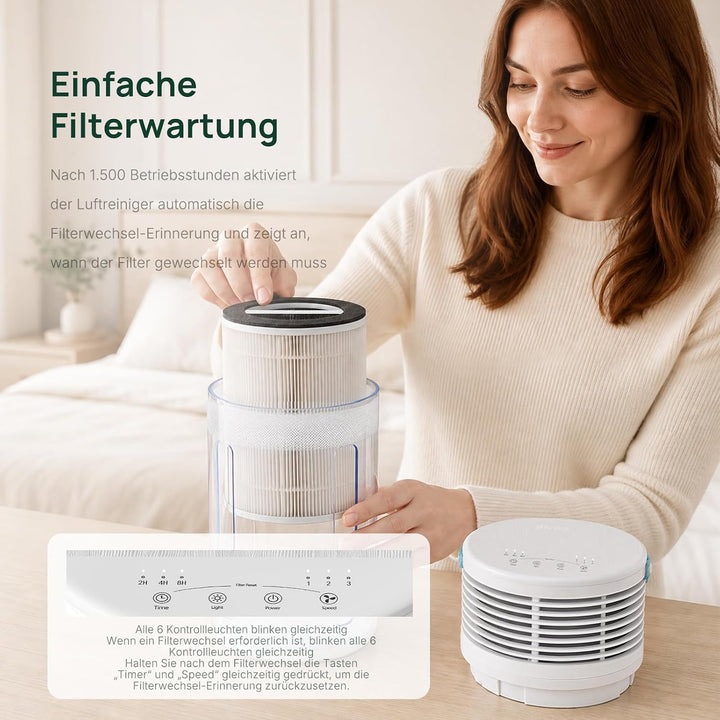 KNKA Original-Ersatzfilter für APH1000 Luftreiniger, 2er-Pack