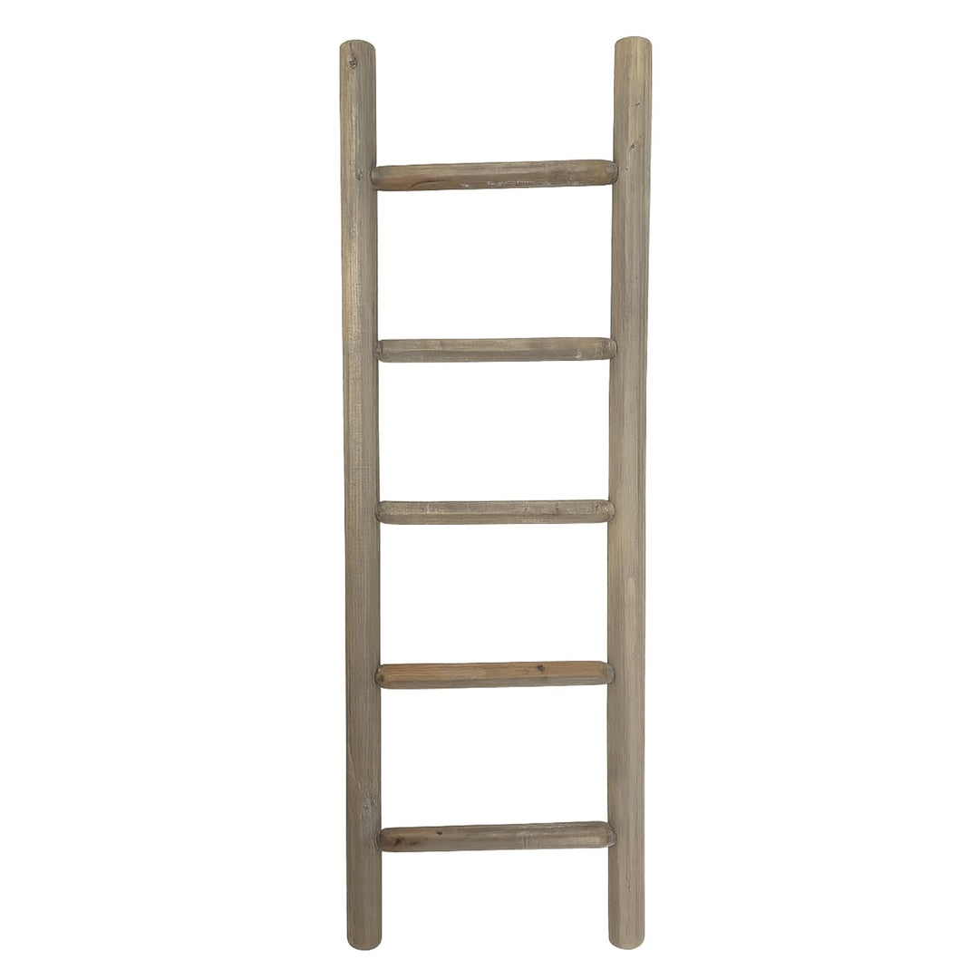 UNUS Dekoleiter Holzleiter Deko Leiter Wand Dekoration Handtuchhalter 120cm grau