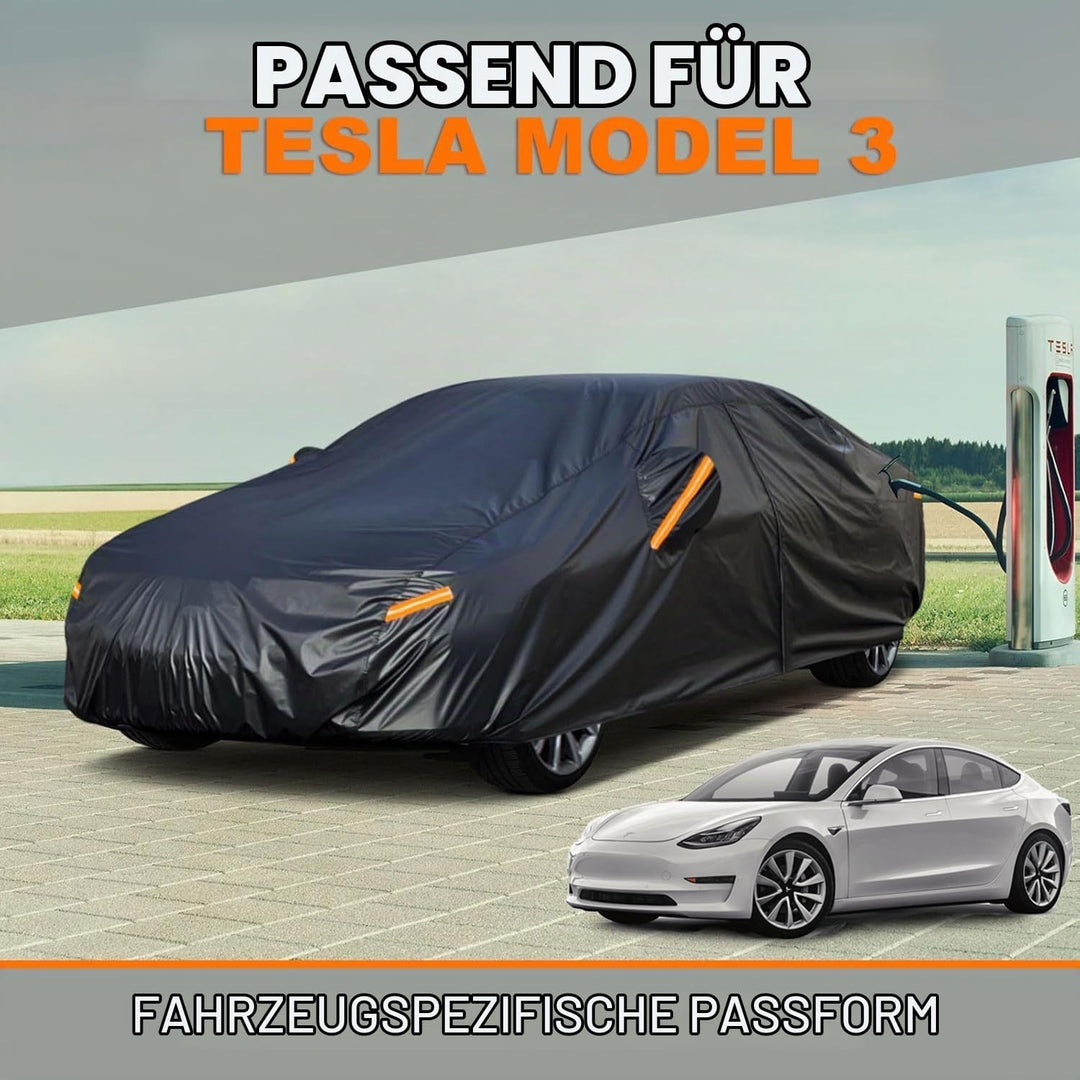 Kayme Autoplane Wasserdicht Atmungsaktiv für Tesla Model 3 (2017-2025), 7 Schichten Vollgarage Autoa