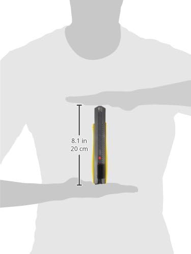 Stanley FatMax Cuttermesser 0-10-431 (25 mm Klingenbreite, 195 mm Länge, schmales Messer mit Abbrech