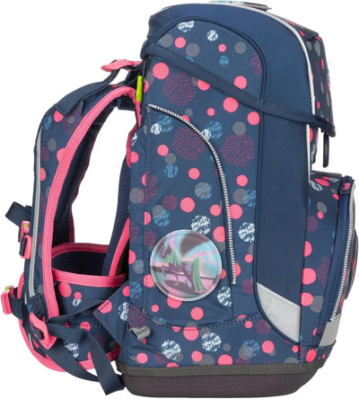 ergobag cubo Set ergonomischer Schulrucksack, Set 5-teilig Einheitsgrösse Phantbärsiewelt Glow - Bla