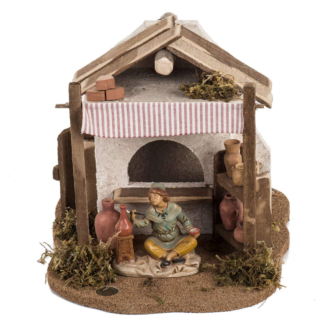Holyart Töpfer Krippe Fontanini für Dorf 12 cm
