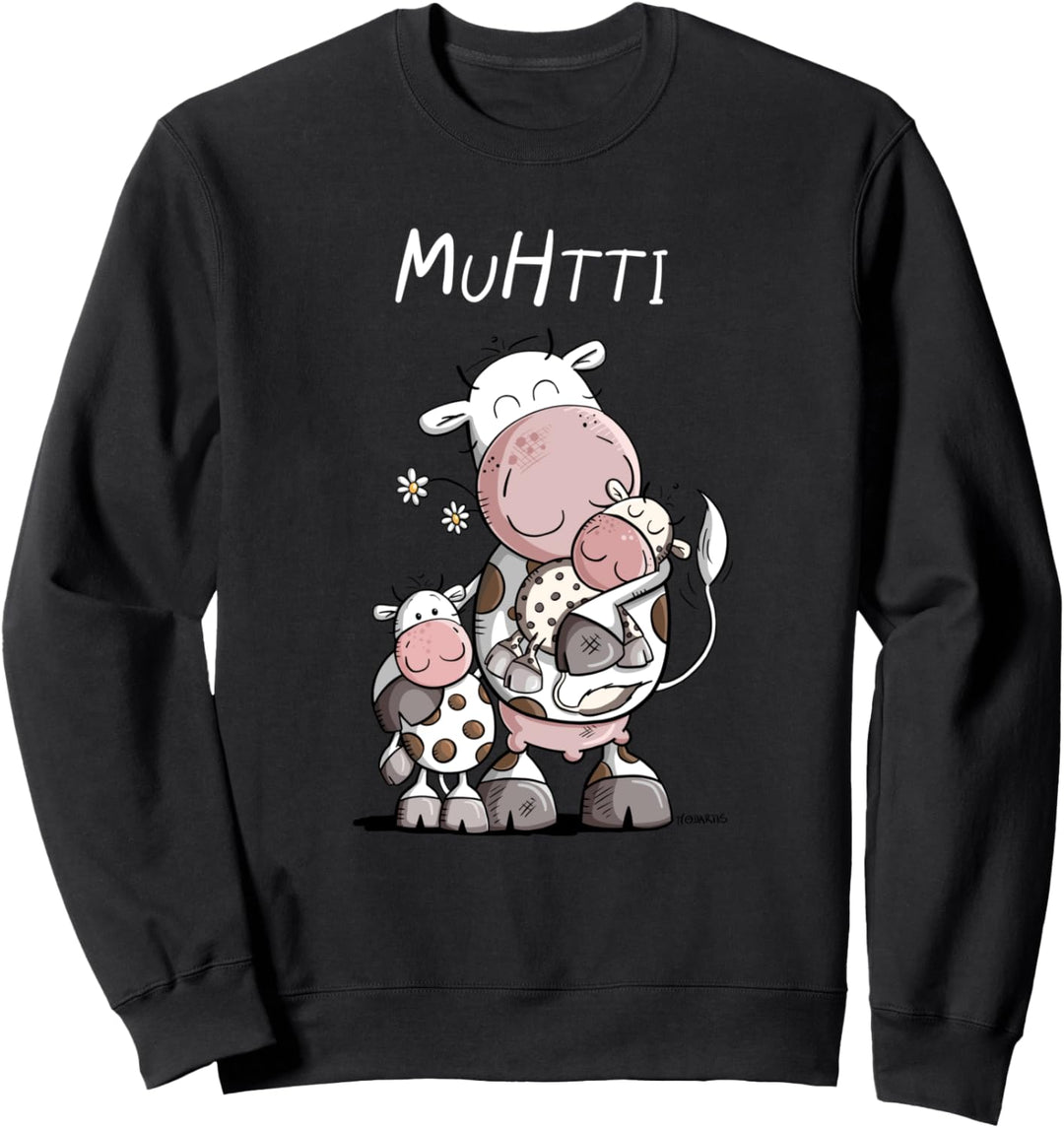 Lustiges Mutti Oder Muttertag Geschenk Kuh Mama Wortspiel Sweatshirt