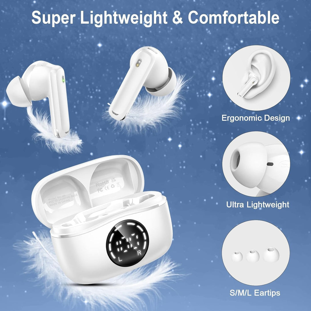 Bluetooth Kopfhörer, Kopfhörer Kabellos Bluetooth 5.4 Sport In Ear Kopfhörer mit 4 Mikrofon, 48 std