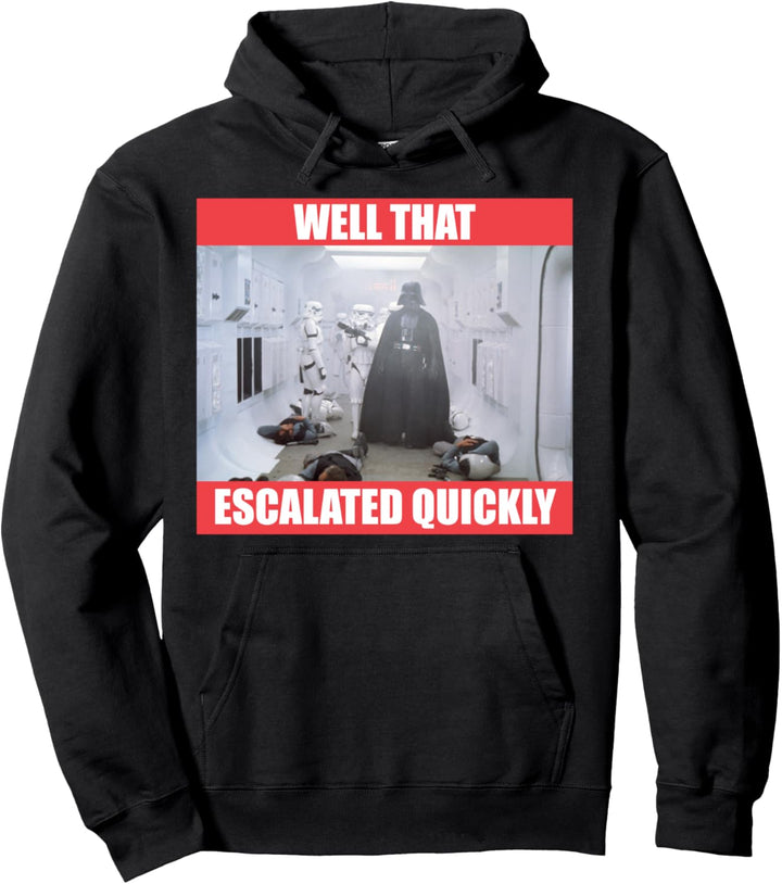 Star Wars Darth Vader Well That Escalated Quickly Pullover Hoodie