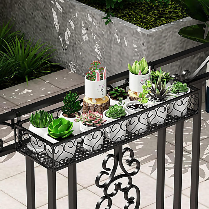 HEMOTON Blumen Regale Blumen Regale Blumenregal Balkon Blumentopf Halter Geländer Regal Schwimm Rega