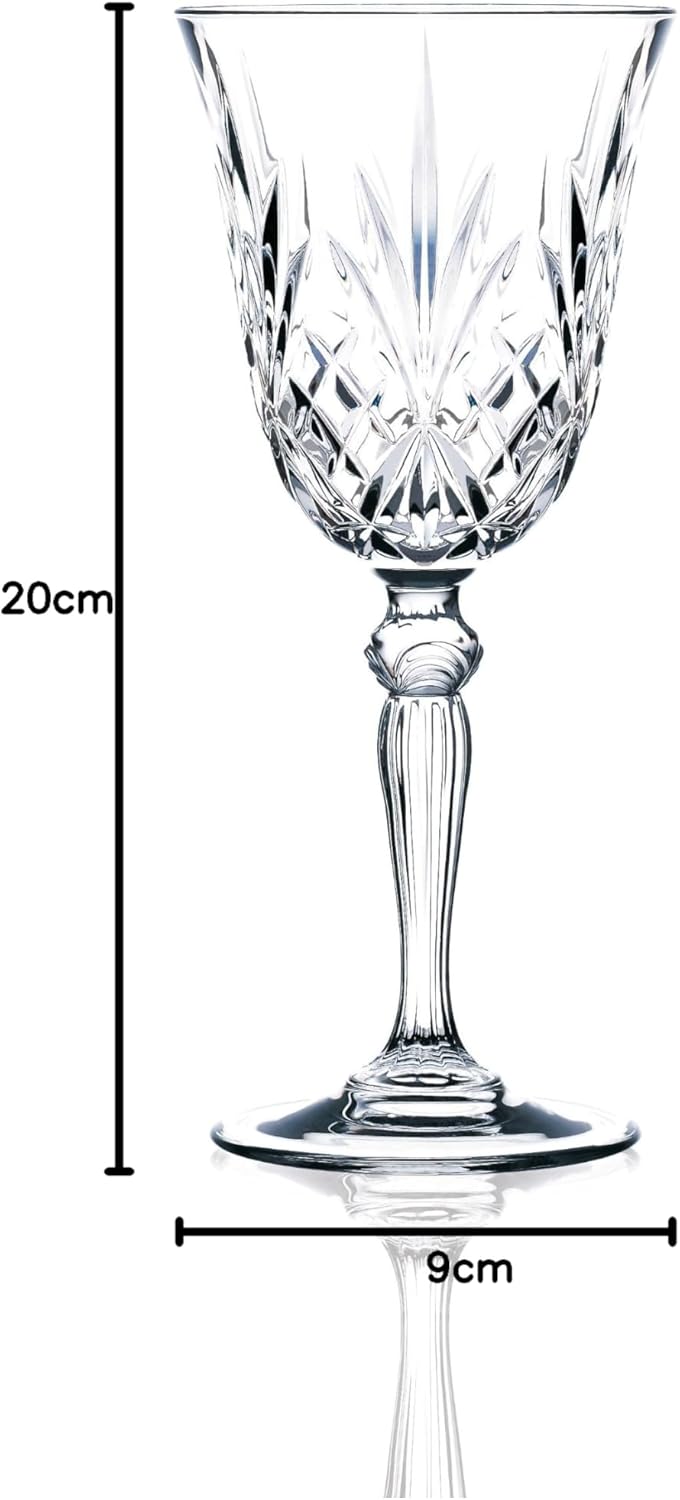 RCR Crystal Melodia Rotweingläser 6er-Set, Metal, 6 Stück (1er Pack), 6