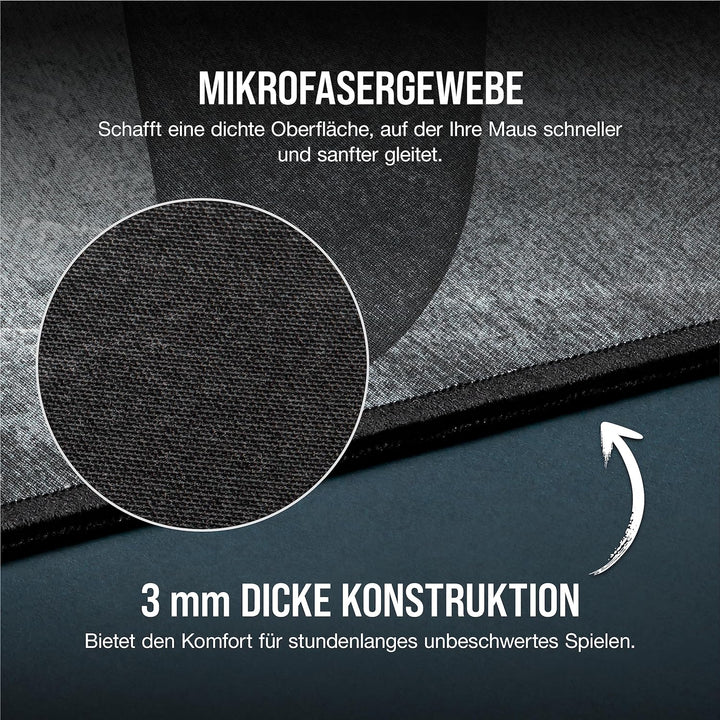 Corsair MM300 PRO Spritzwassergeschütztes Premium-Gaming-Mauspad aus Stoff (Fläche 93 × 30 cm, Mikro