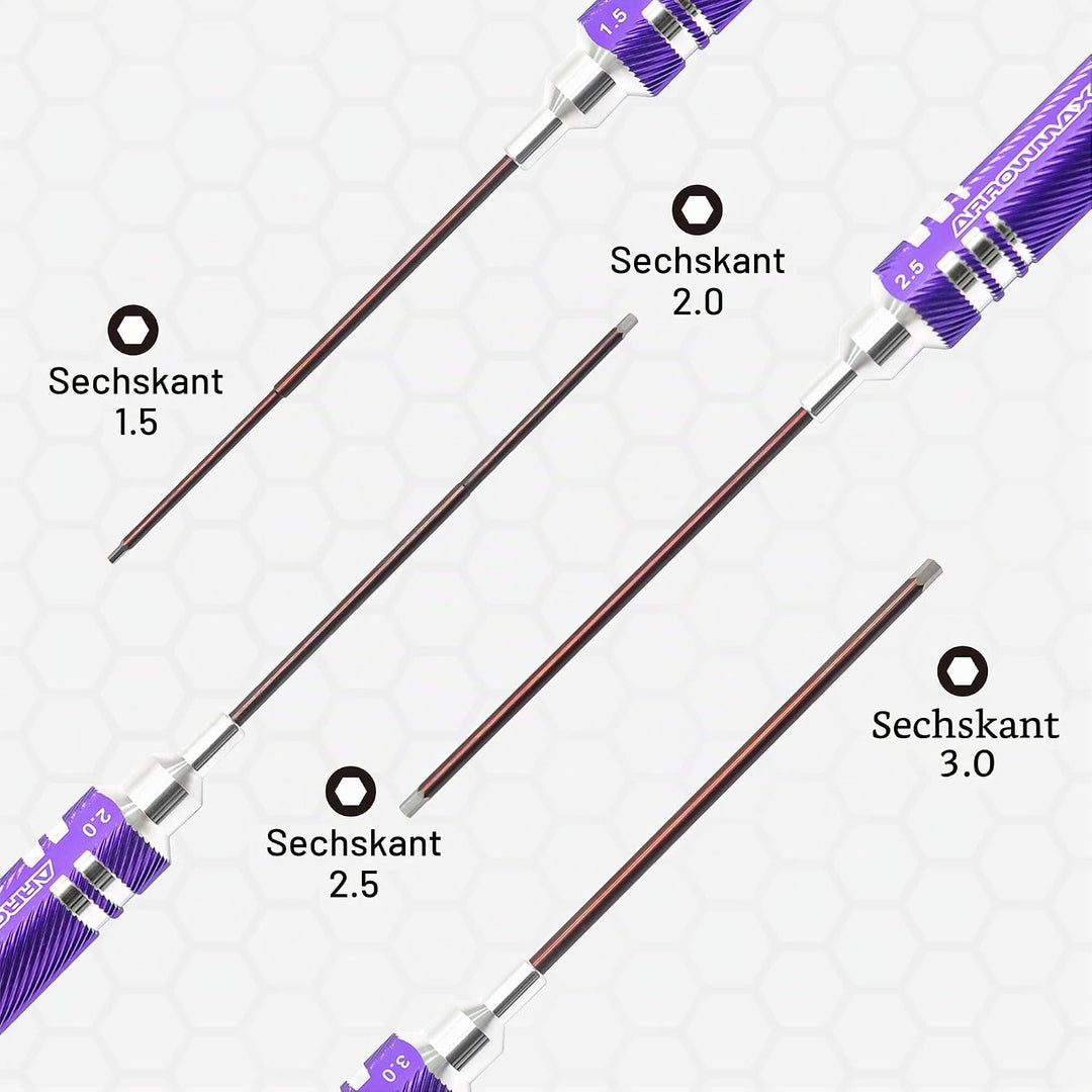 ARROWMAX Sechskant-Schraubendreher-Set für RC-Werkzeuge – Sechskant-Schraubendreher-Set für ferngest