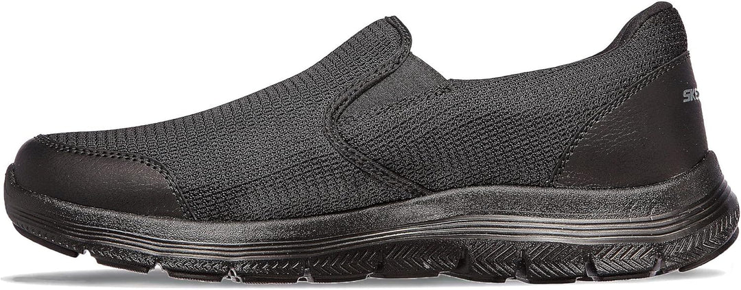 Skechers Herren Flex Advantage 4.0 Tuscan Sneaker 44 EU Black Textile Trim, 44 EU Black Textile Trim