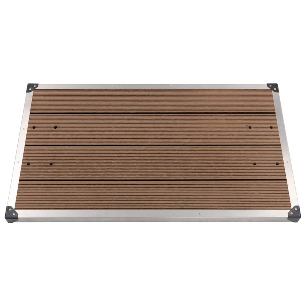 vidaXL Garten Duschwanne mit Lattendesign für 2 Personen Bodenelement für Solardusche Gartendusche P