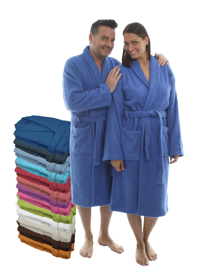 LEBENGOOD Bademantel für Damen, Herren, Unisex, Frottee 100% Baumwolle, Weicher Morgenmantel Dusche,