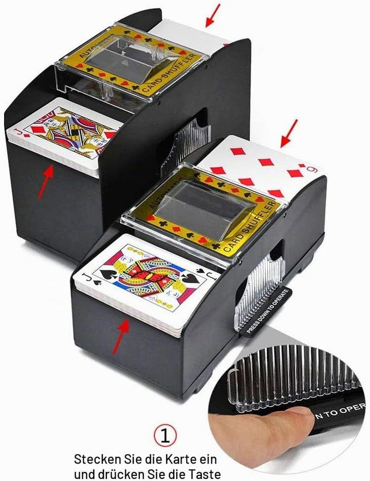 Clenp Automatischer Karten-Shuffler, Brettspiel-Spielkarten Elektrischer Automatischer Poker-Shuffle
